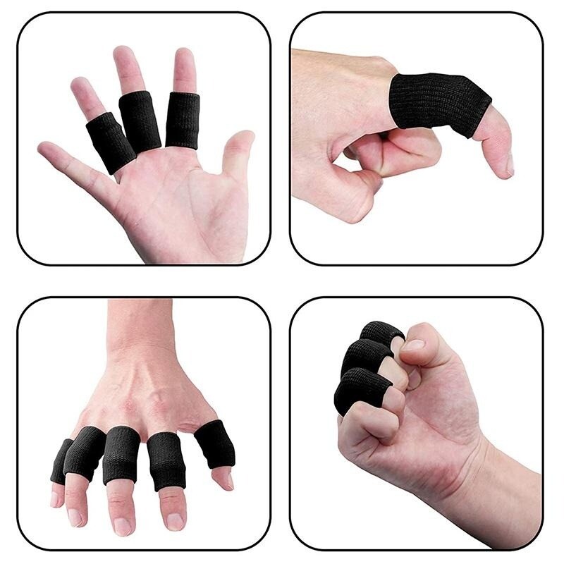 Finger Sleeves Thumb Splint Brace Support 10-50pcs Compression Protector Elastic