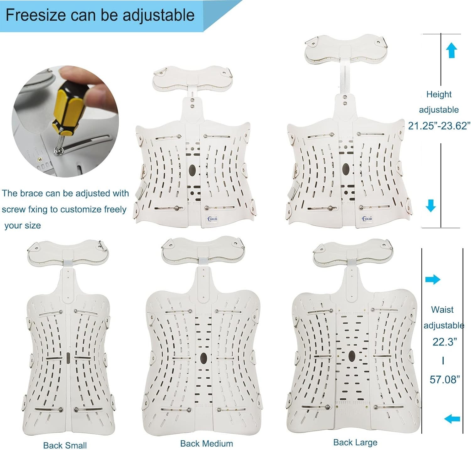 TLSO Inflatable Thoracolumbar Fixed Back Spinal Brace,Straightener for Fractures