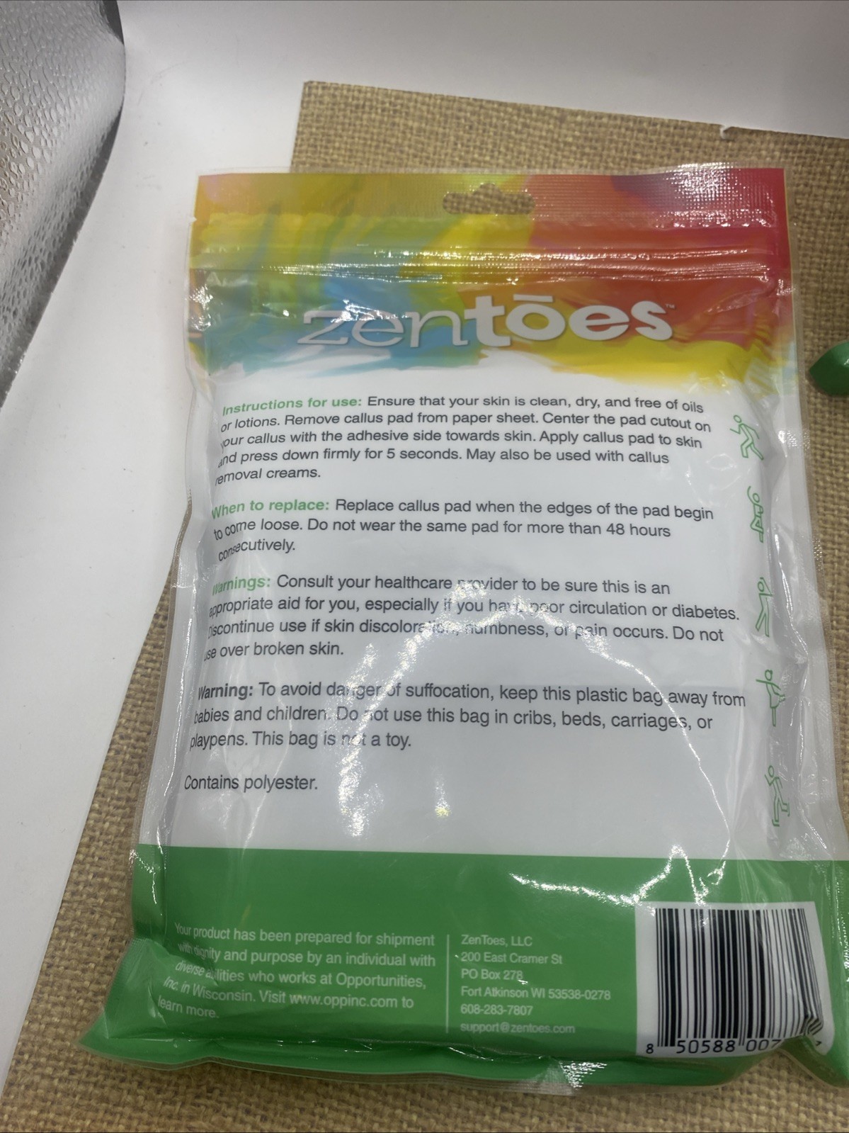 2 Pack Zentoes Callus Comfort & Protect U Shaped Callus Cushion 48 In All Sealed