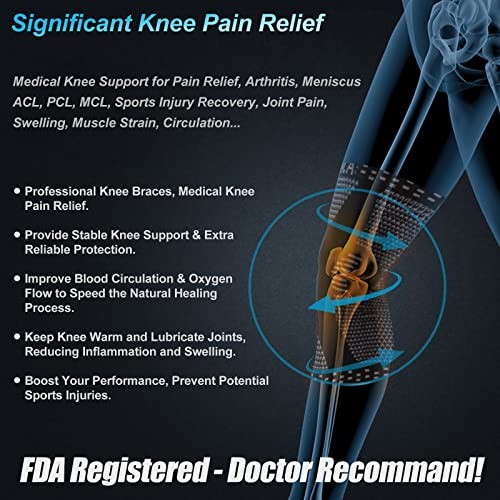 NEENCA Professional Knee Brace for Pain Relief, Medical Knee Support