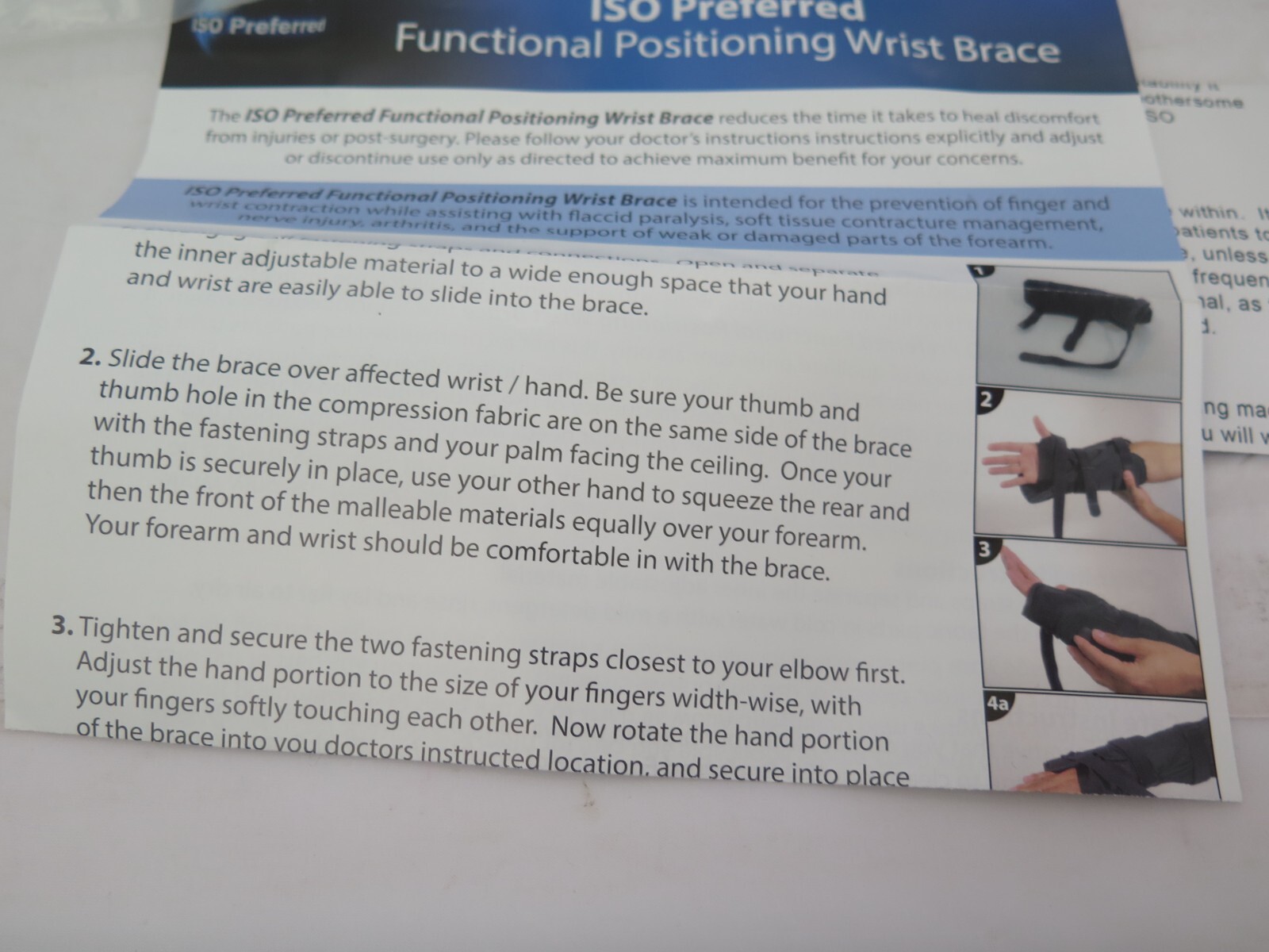 ISO Preferred Functional Positional Wrist Brace – WR302 – Lot of 2 – New – b5