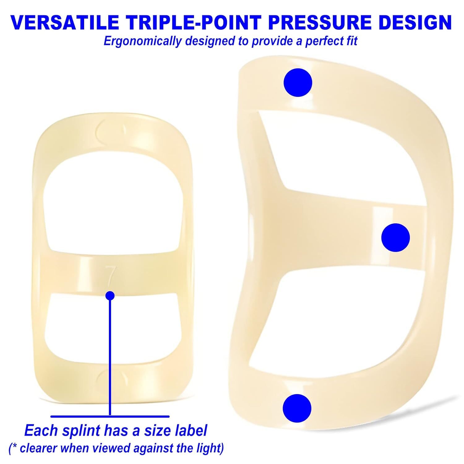 10Pcs Oval Finger Splints & Sleeves Kit, 6 Graduated Trigger Finger Splint & 4 F