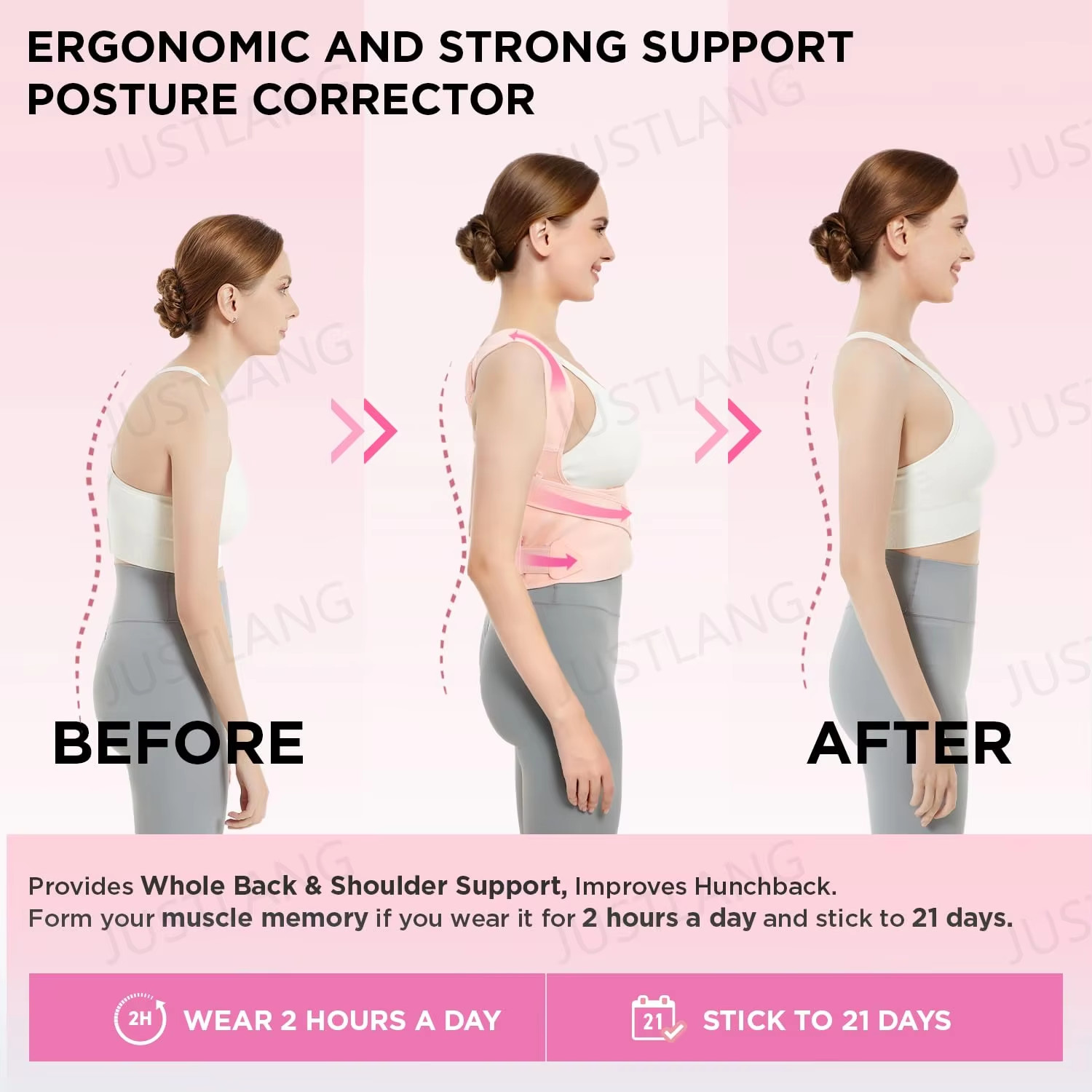 Back Posture Corrector Lumbar Pad Waist Support Hunchback Spinal Orthopedic Stra