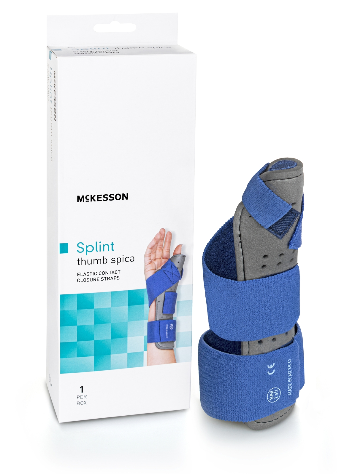 McKesson Hook and Loop Strap Thumb Splint for Left Hand 155-79-87114