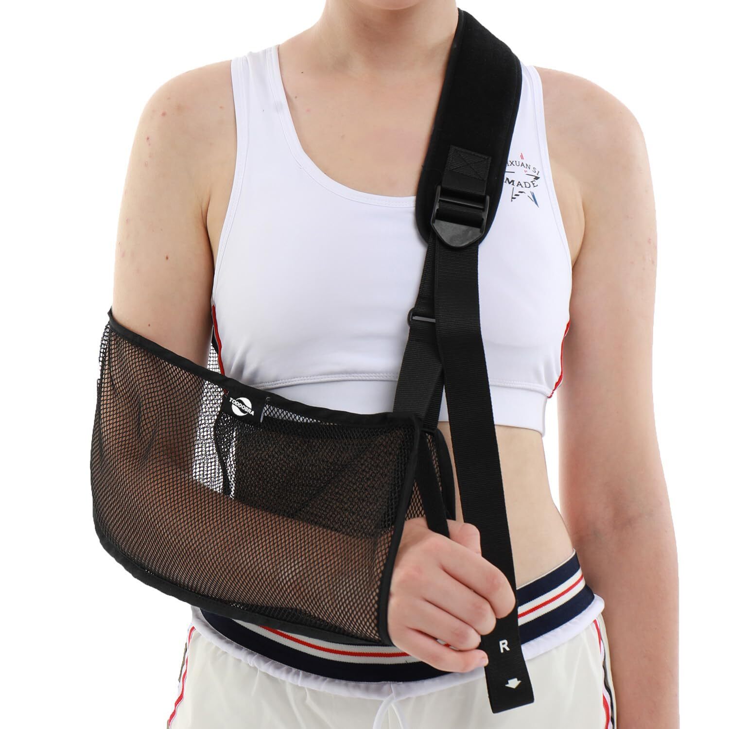 Mesh Arm Shoulder Sling – Medical Immobilizer for One Size, updated version 2