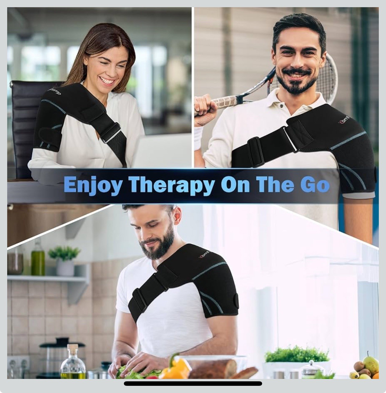 Shoulder Ice Pack Wrap Shoulder Brace, Gel Cold Compression , 1 Gel Ice Pack