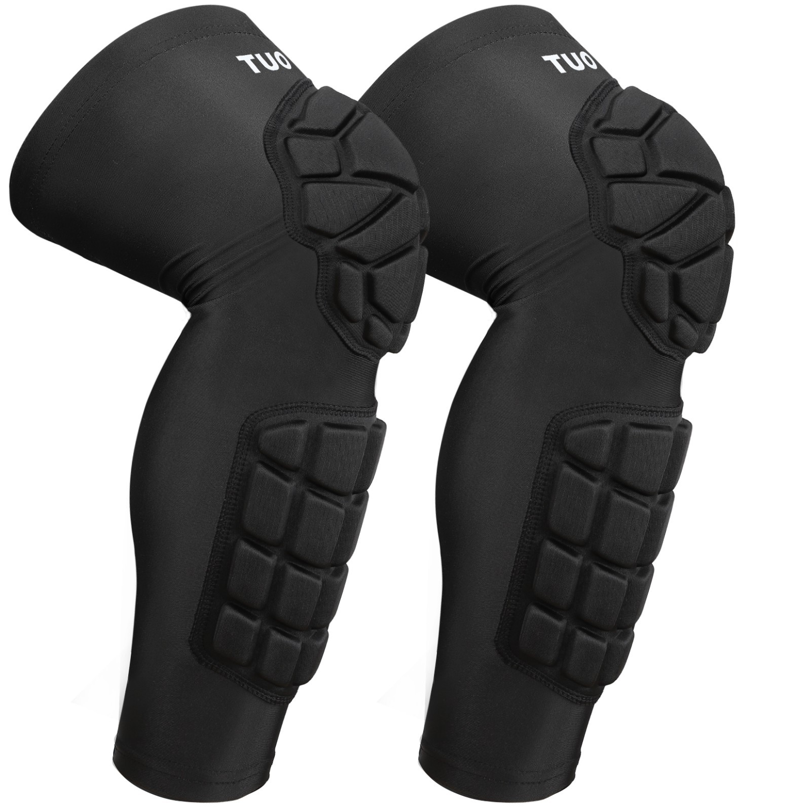 1 Pair Padded Knee Sleeve Youth Knee Pad Compression Leg Sleeve for Basketball