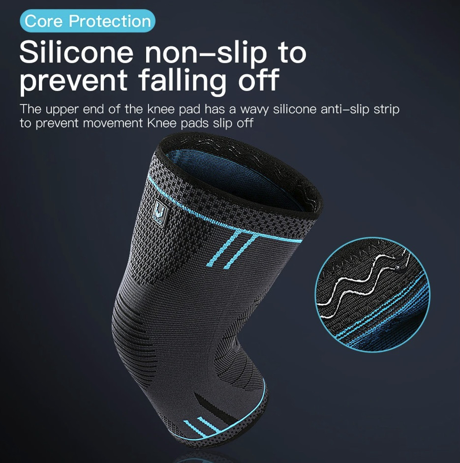 1pc Compression Knee Support Sleeve: Elastic Sports Brace for Running & Gym