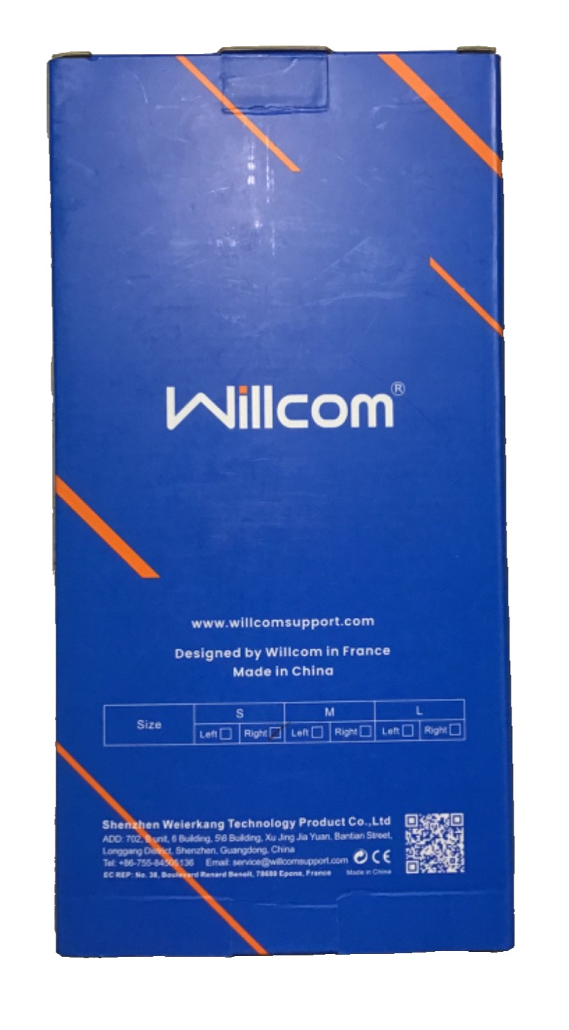 Willcom Men’s Right Hand Wrist Brace WL0903 Small Black NEW