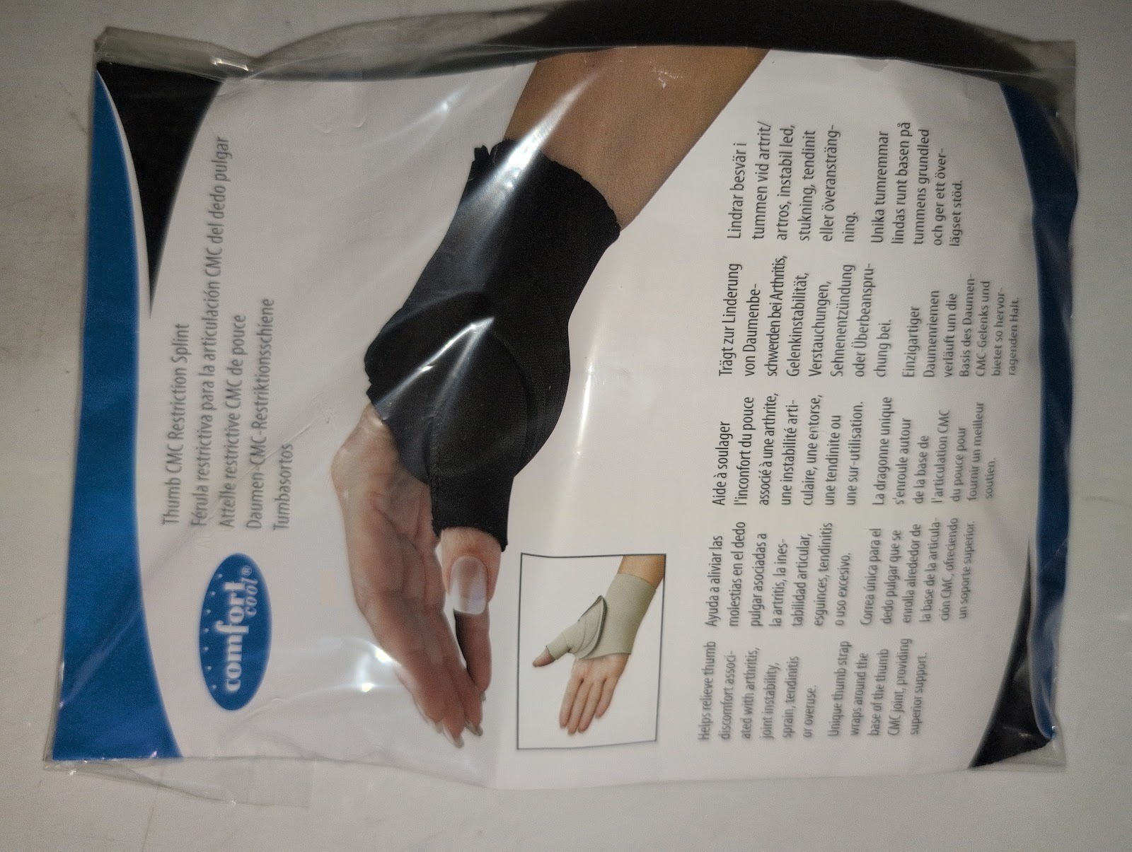 Comfort Cool Thumb CMC Restriction Splint Right Small 6″ to 7″