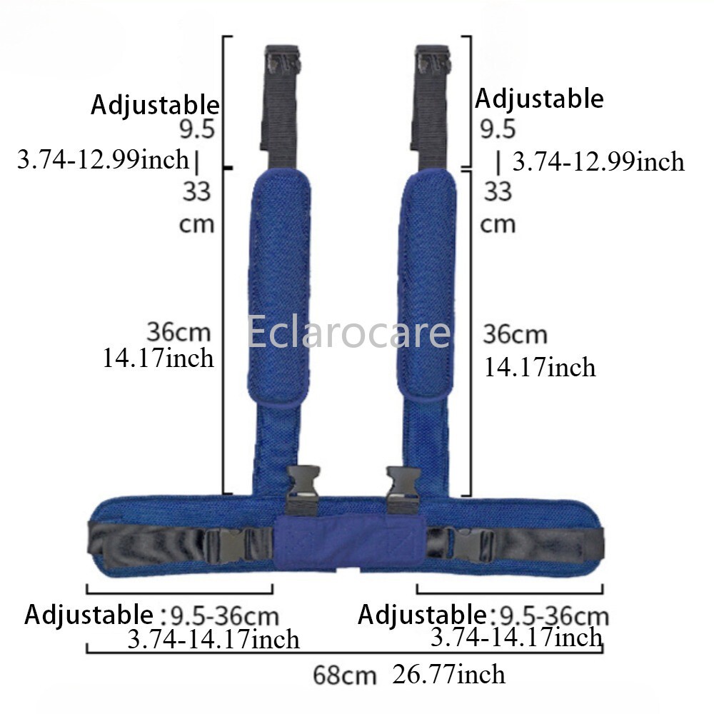 Wheelchair Anti-tilt Restraint Belt Safety Restraints Immobilization Breathable