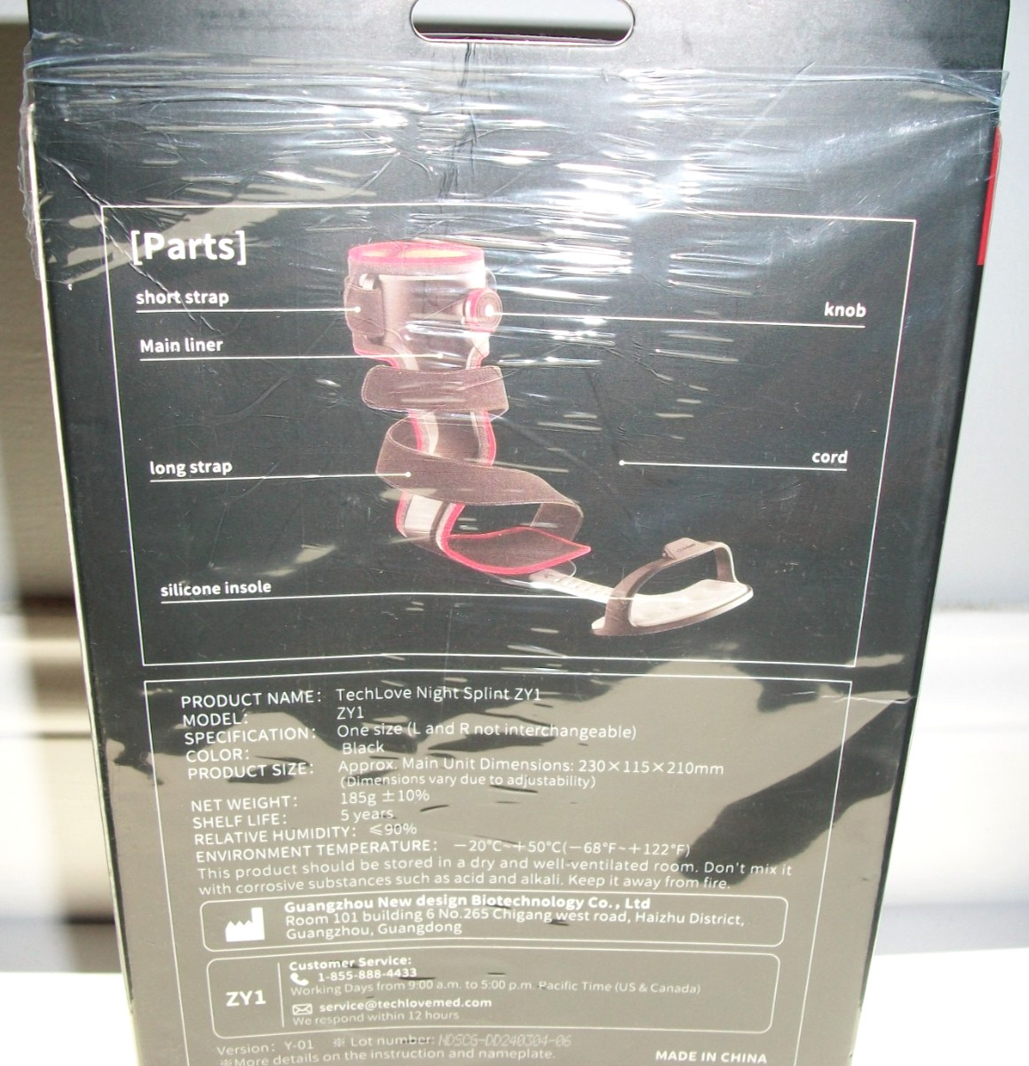 Tech Love Night Splint – Right Foot – New In Box