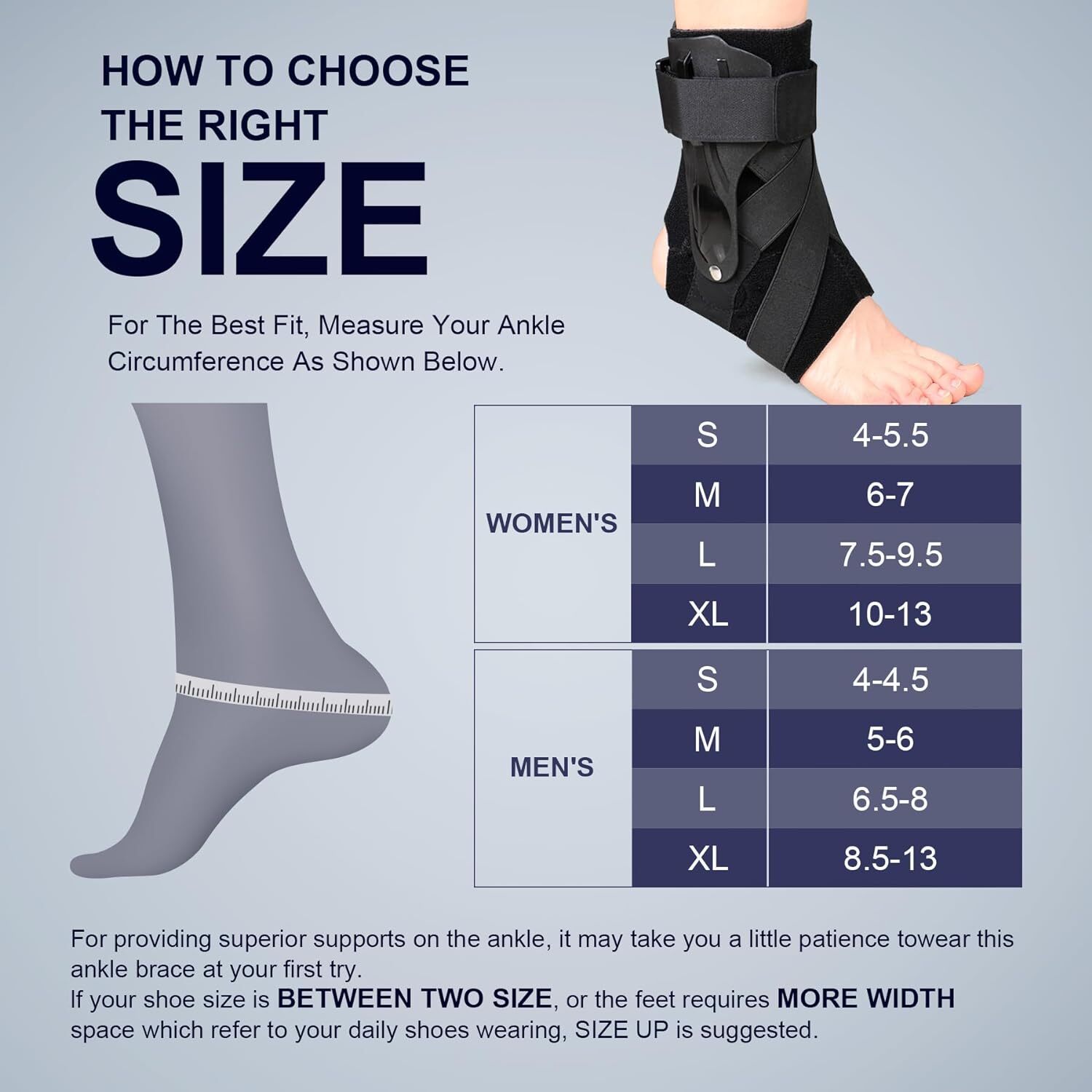 Adjustable Ankle Brace Protective Guards Splint Stabilizer Tendonitis Recovery