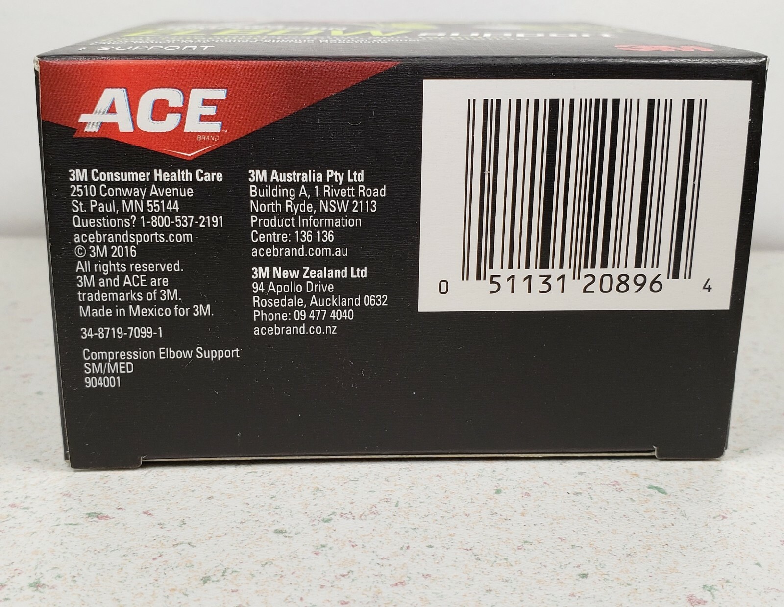 Ace 3m Uniform Compression Elbow Support S/M Level 1 NIB