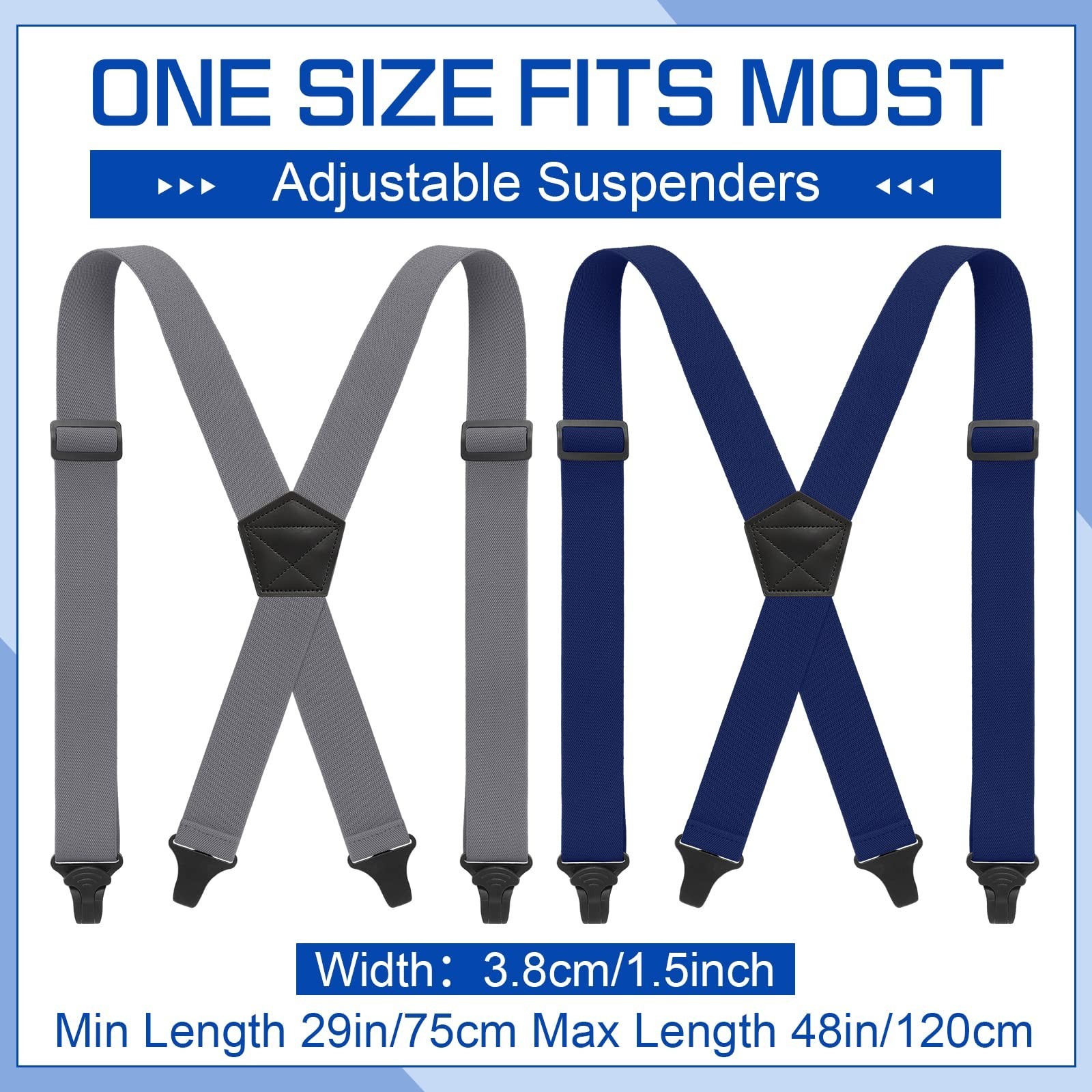 Sintege 4 Pcs X Back Hidden Suspenders 1.5 Inch Heavy Duty Hiking Suspenders …