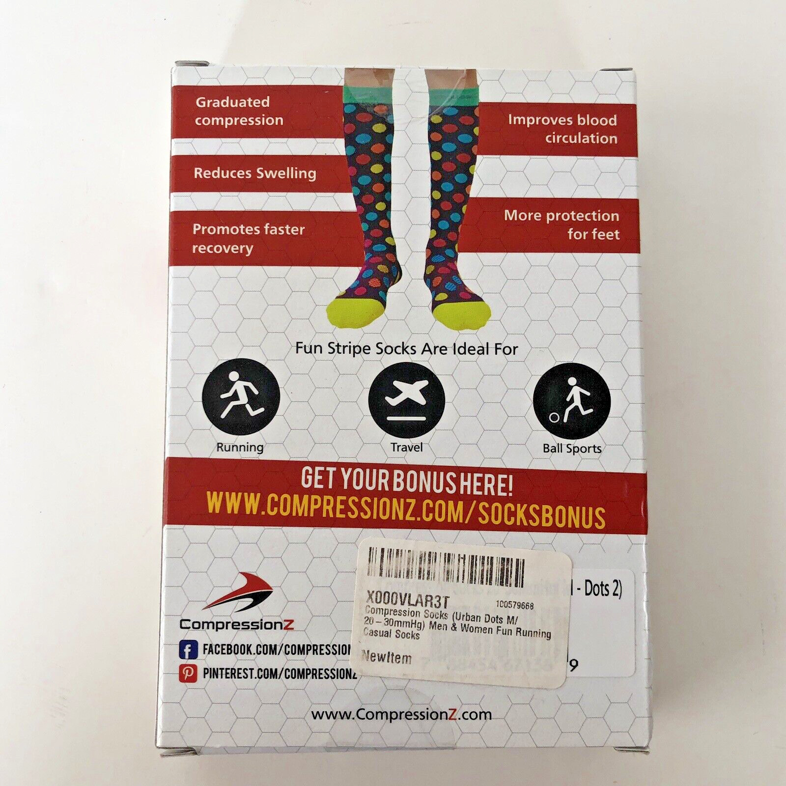 Compression Socks Stockings Womens Mens Medical 20-30 mmHG Size M USA SELLER