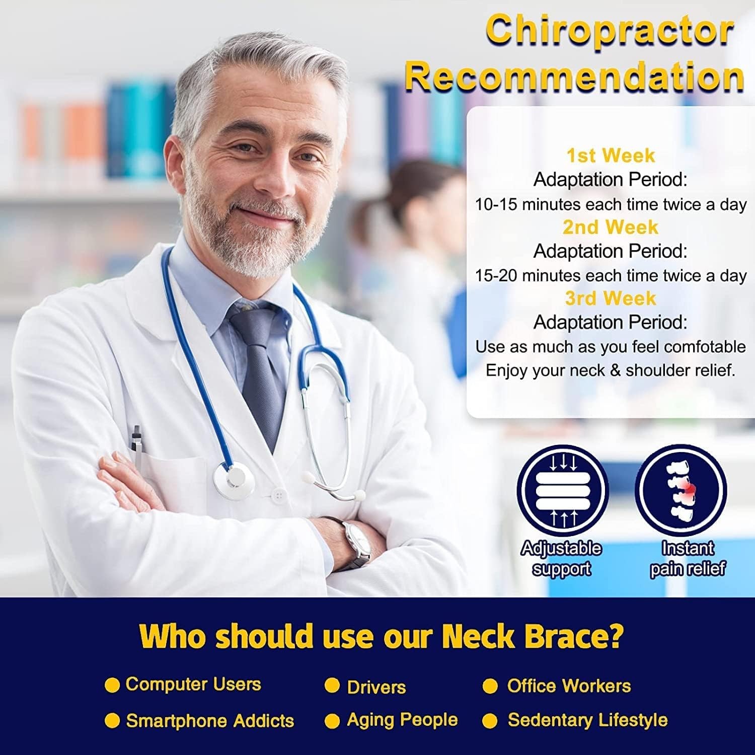 Neck Stretcher, Cervical Traction Device, Neck Traction Device, Cervical Neck…