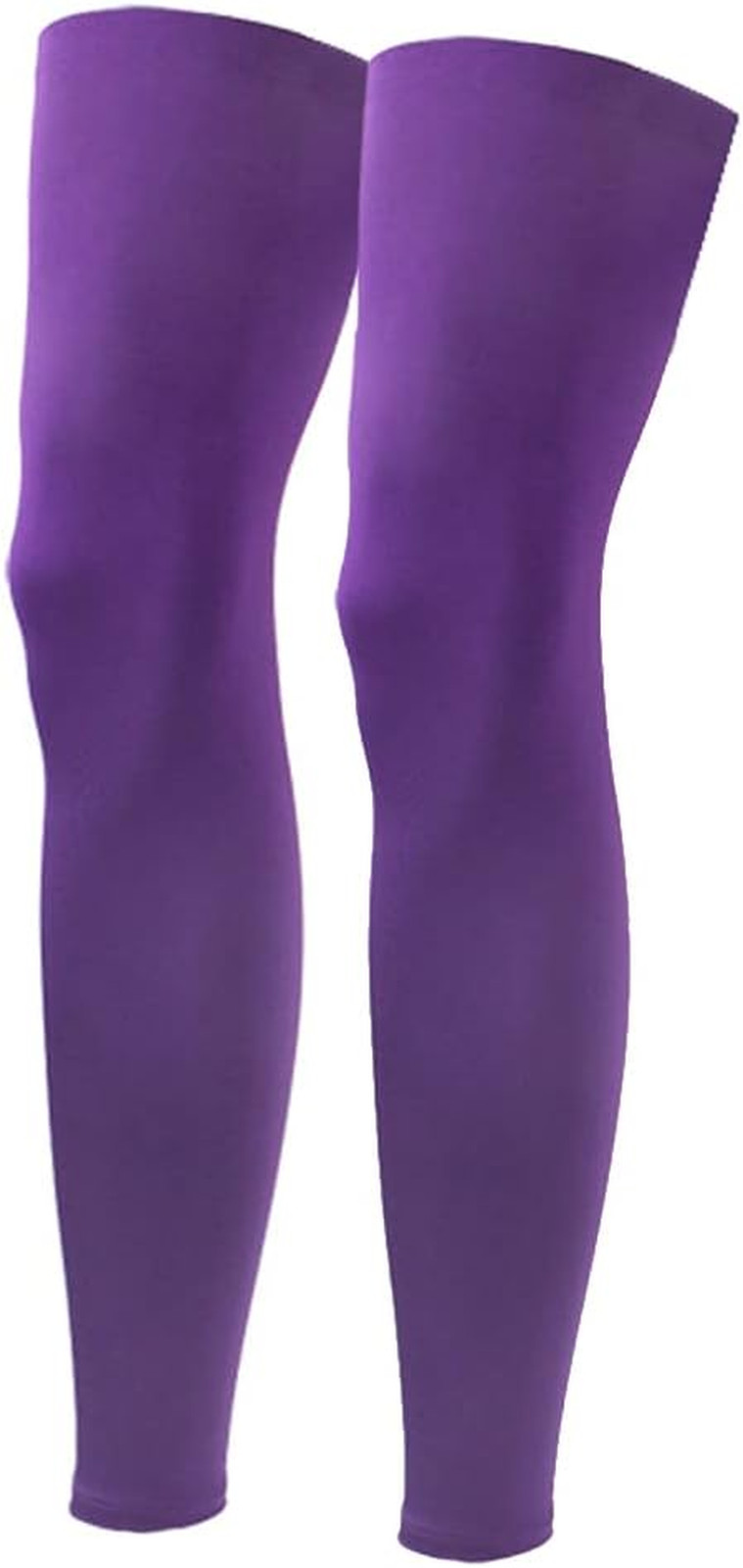 One Pair Compression Full Length Leg Sleeve for Men Women, Running, Basketball