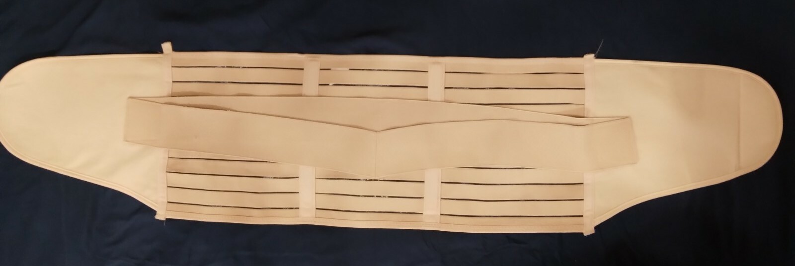 ChongErfei Waist Belt One Size Beige 80% Polyester 20% Spandex EUC