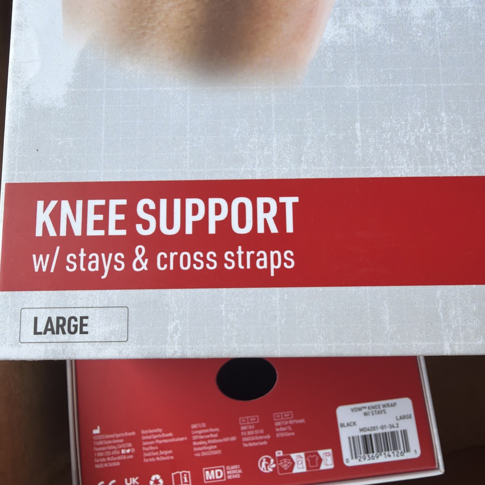 Mcdavid Level 2 Knee support w/ stays & cross straps size large 15-17.5