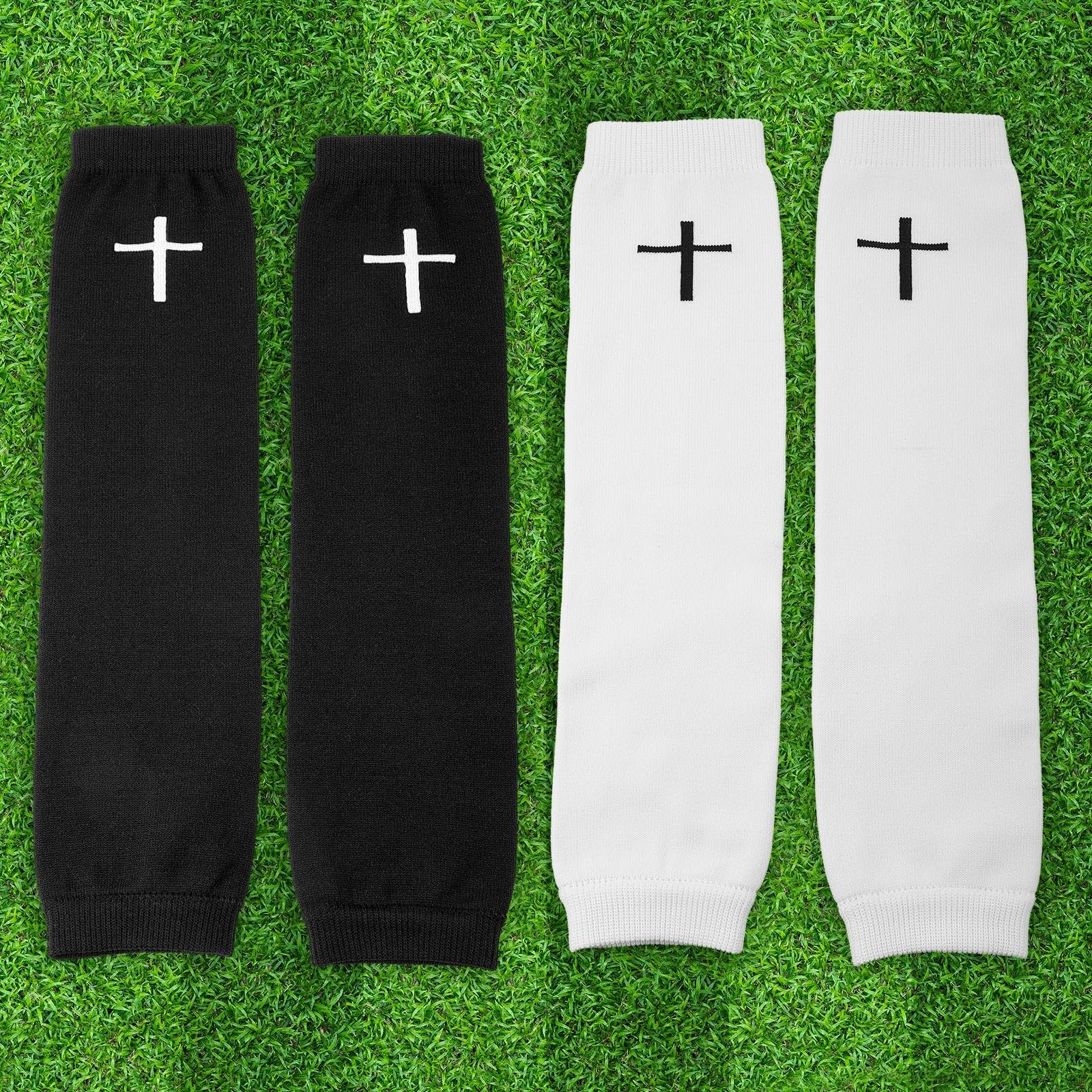 2 Pairs Faith Cross Football Leg Sleeves Scrunch Sports Compression Calf Sleeve