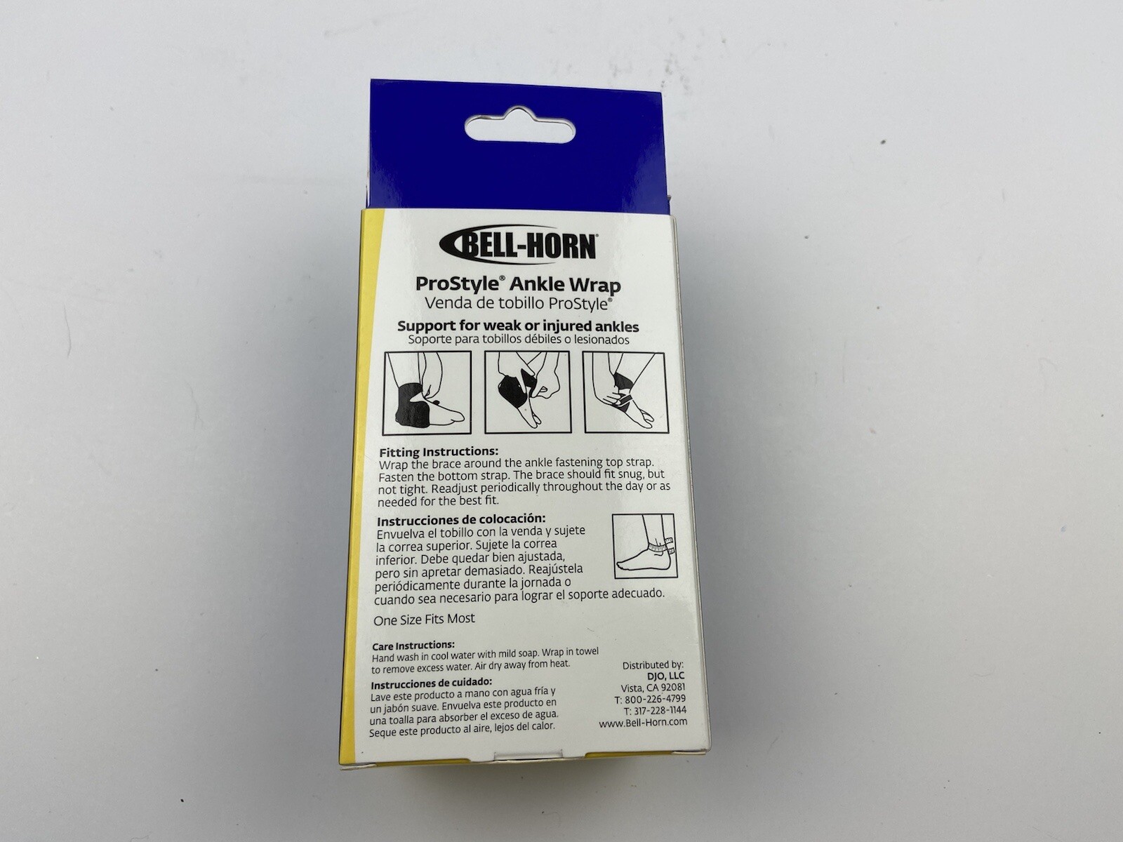 Bell-Horn ProStyle Ankle Wrap Universal Black Support for weak or injured ankles