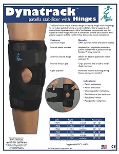 MedSpec Dynatrack Patella Stabilizer with Metal Hinges