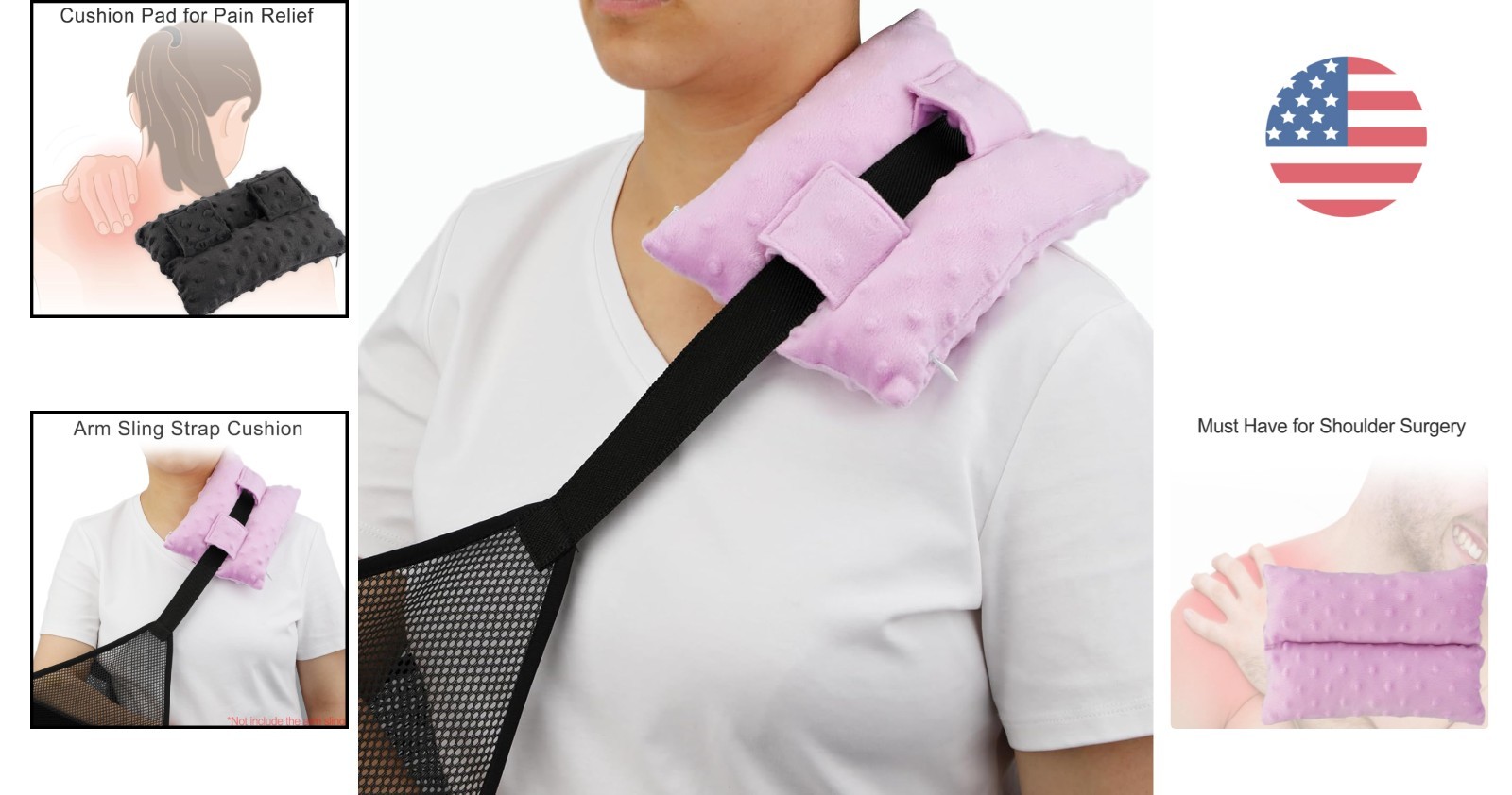 Soft Minky Dot Neck Strap Cushion for Arm Sling – Ideal for Rotator Cuff Healing