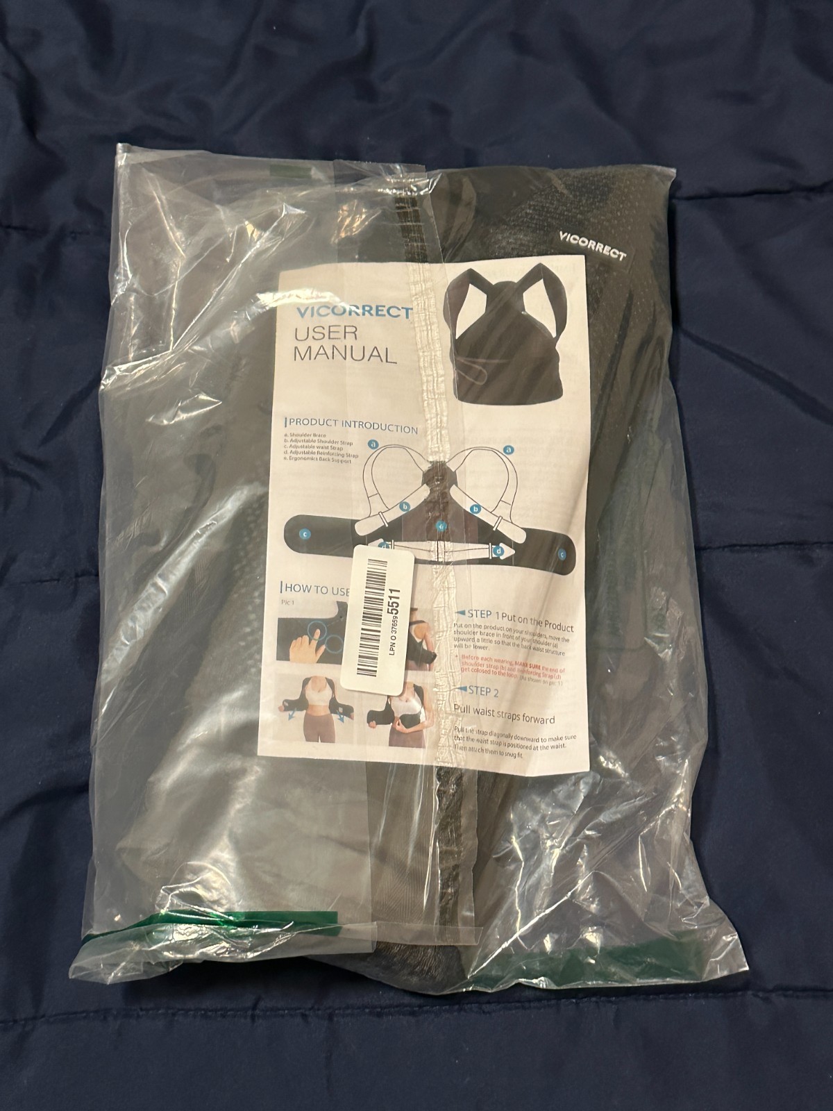 Vicorrect Posture Corrector for Women and Men: Back Brace Support – Large