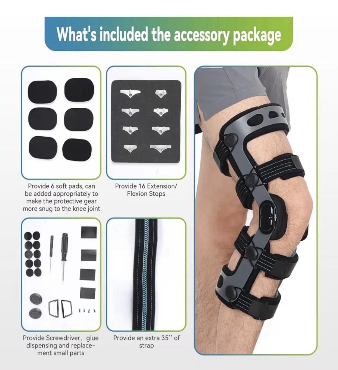 Othomen Adjustable Hinged OA Knee Brace for ACL PCL LCL Injuries Pain Relief