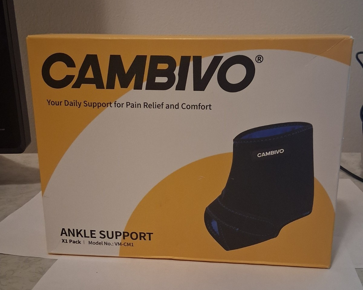 CAMBIVO Ankle Support Brace Ice Pack, 1 pack One Size New Condition!