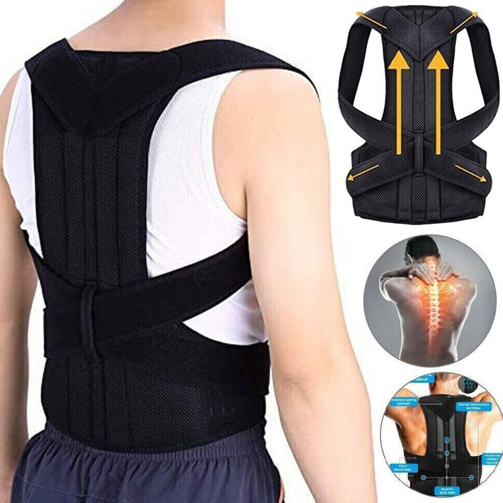 Lower Back Brace Lumbar Support Corrector Belt Pain Relief Compression Bone Band