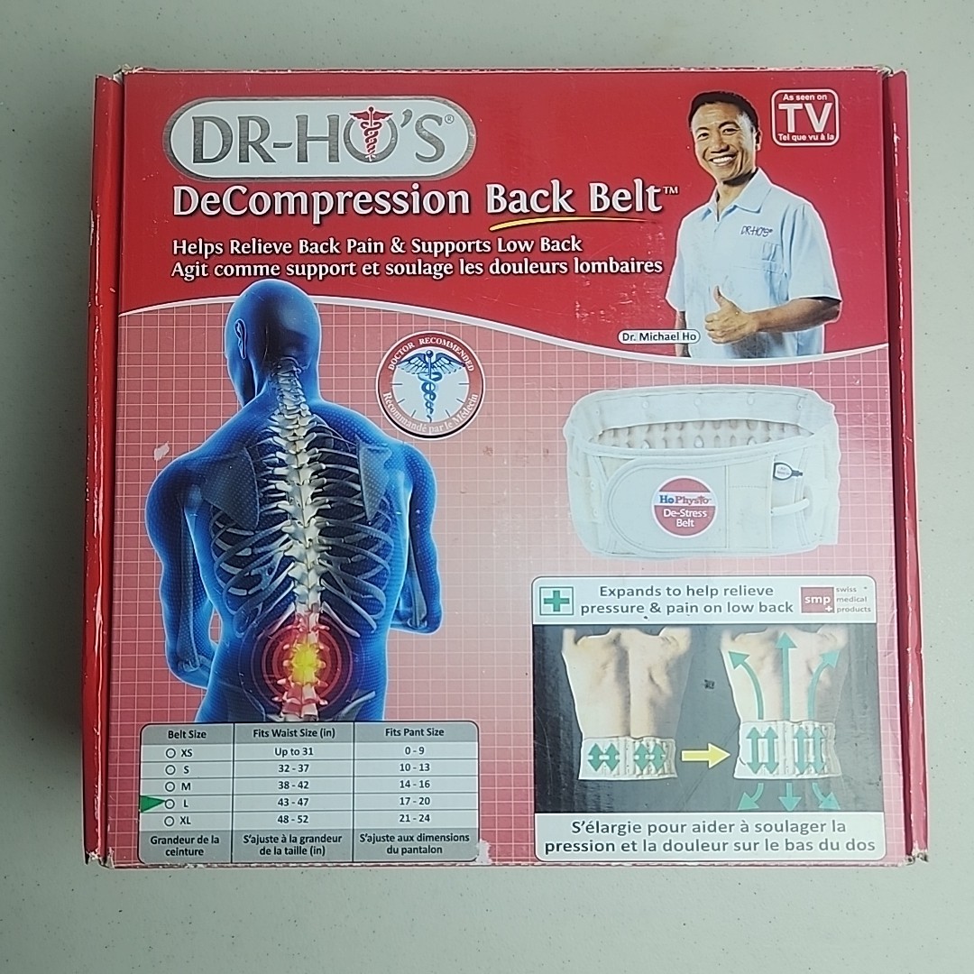 Dr HO’s Decompression Back Belt With Boiling Bag New In Box As Seen On TV