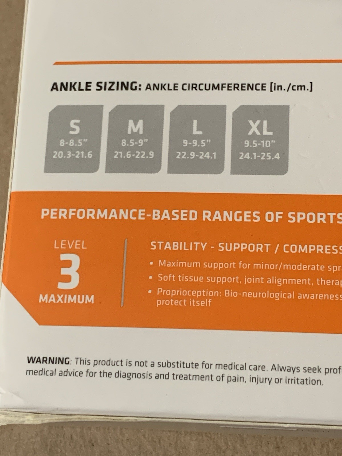 Shock Doctor Ultra Knit Level 3 Ankle Brace BLACK ADULT Medium NEW $57