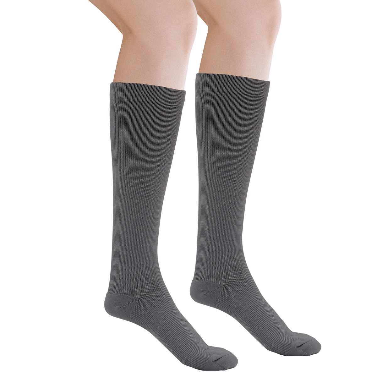 5-Pair Mens Womens Compression Socks 20-30mmHg Running Hiking Nurse Support Gray