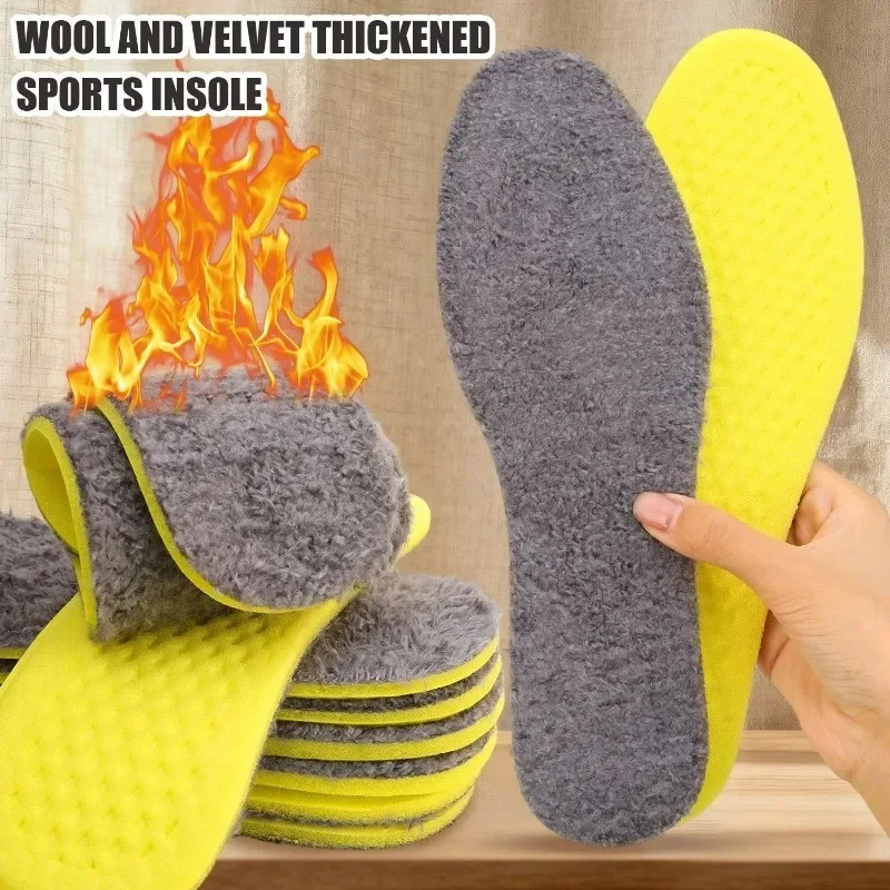 35-46 Thicken Thermal Shoes Pads for Women Men Winter Warm Plush Insoles Self He