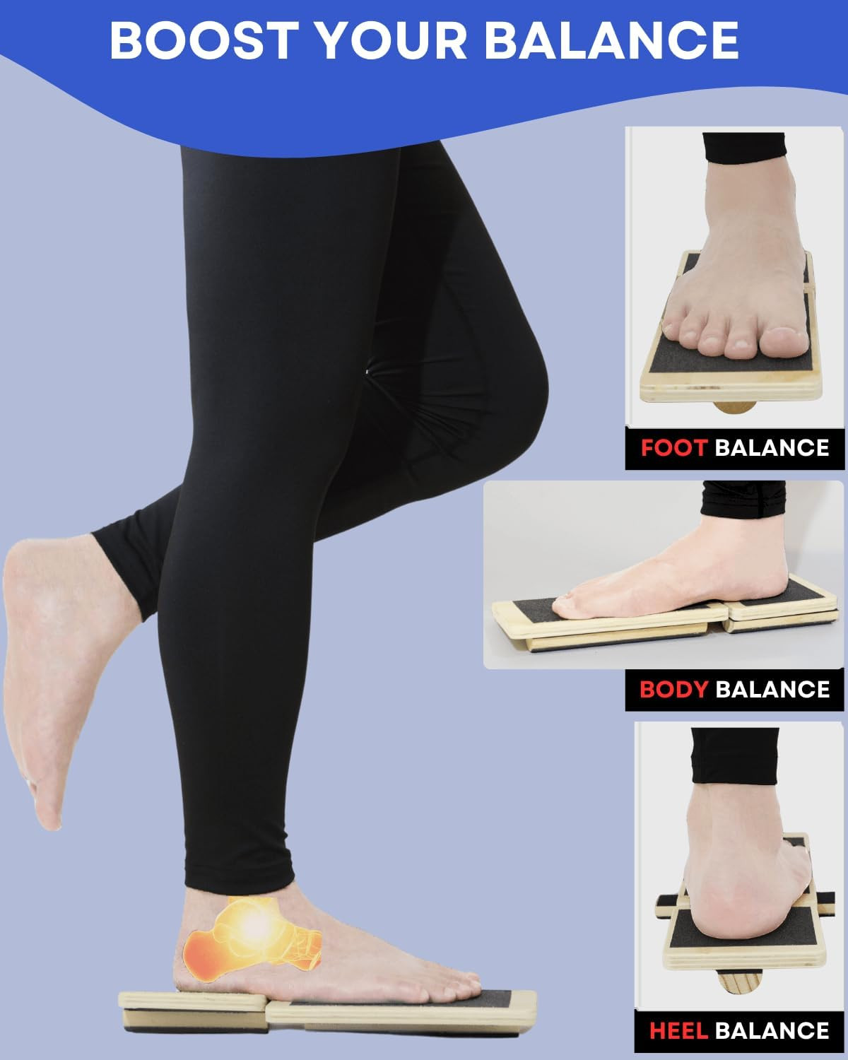 Ankle Strengthener, Single Leg Balance Board for Ankle Rehab, Foot Trainer for M