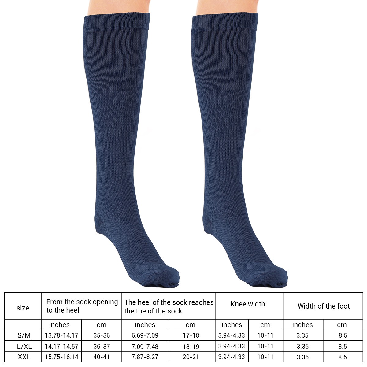 （1-10Pairs ）Compression 15-20mmHg Graduated Support Socks Calf Mens Womens S-XXL