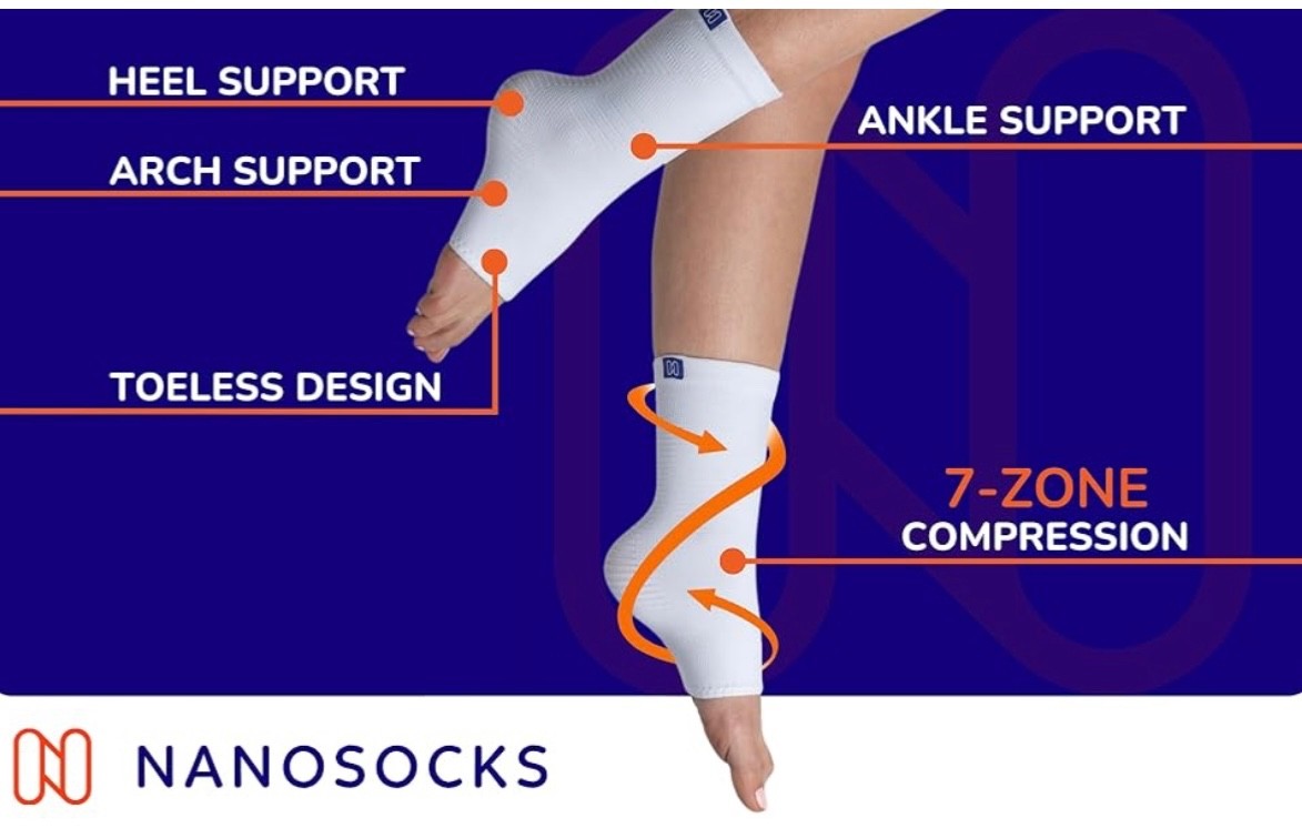 NEW Nanosocks 3D Nano-Weave Technology Black Size 1 (NANOMX-BK-1) Compression