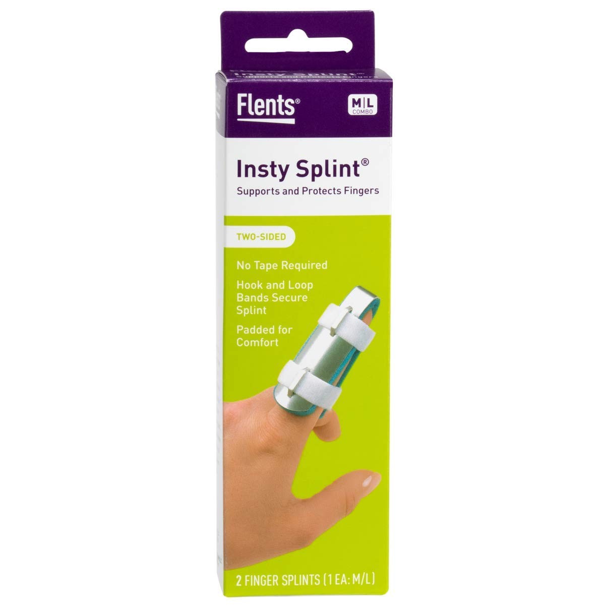 Insty-Splints Finger Splints 2 Sided – 1 Medium and 1 Large