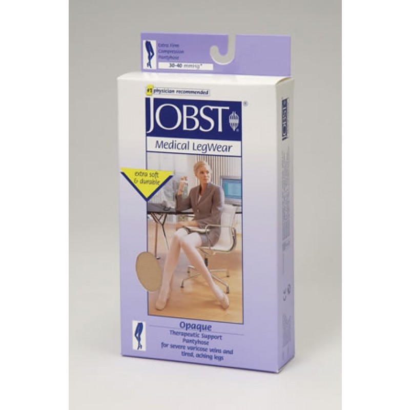 NEW Jobst Opaque 30-40 mmHg Extra Firm Compression Pantyhose Closed Toe