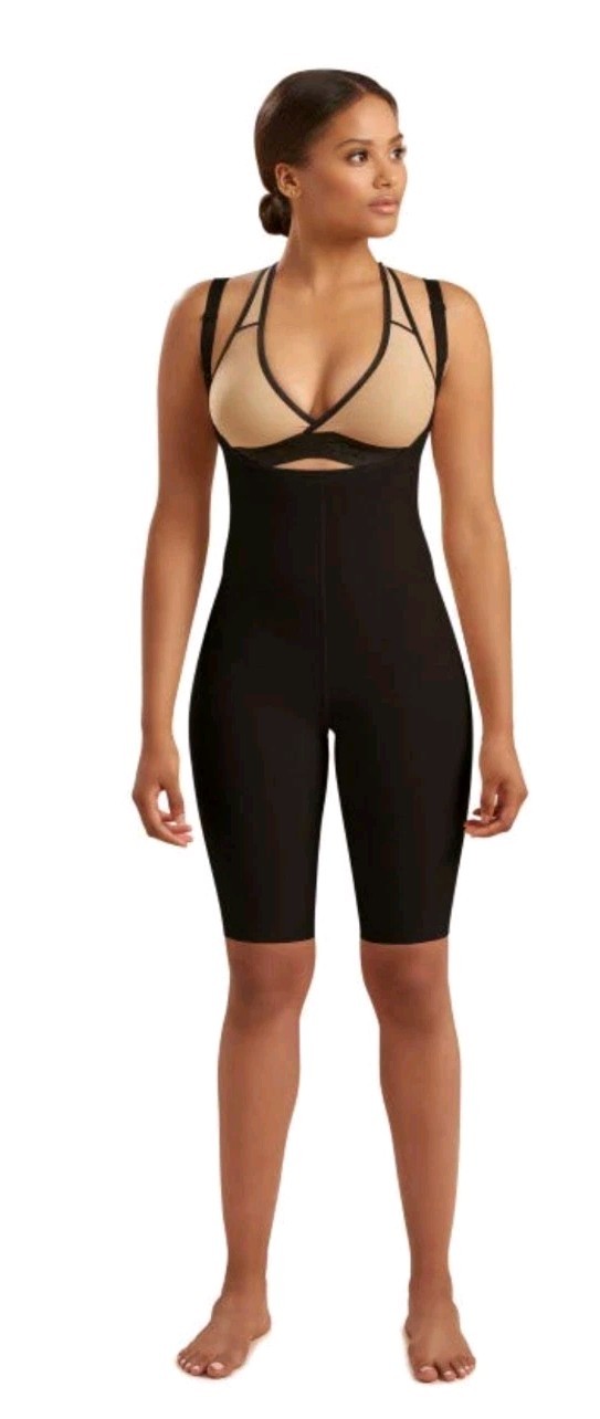 Marena Recovery SFBHS2-XS-B Thigh-Length Girdle High-Back XS Black Surgery