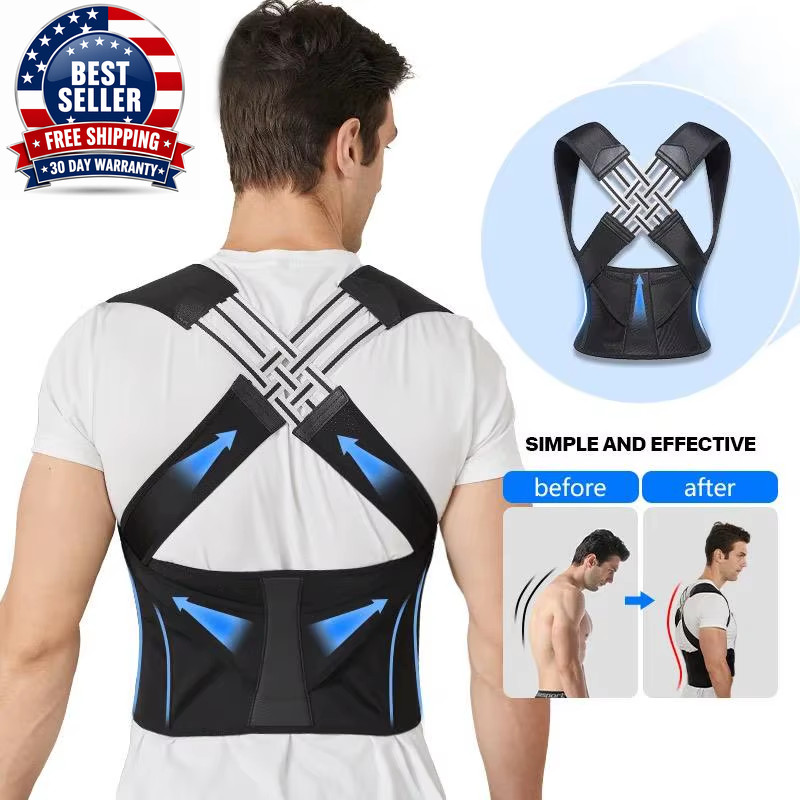 Adjustable Posture Corrector Back Support Belt Spine Alignment Waist Trainer for