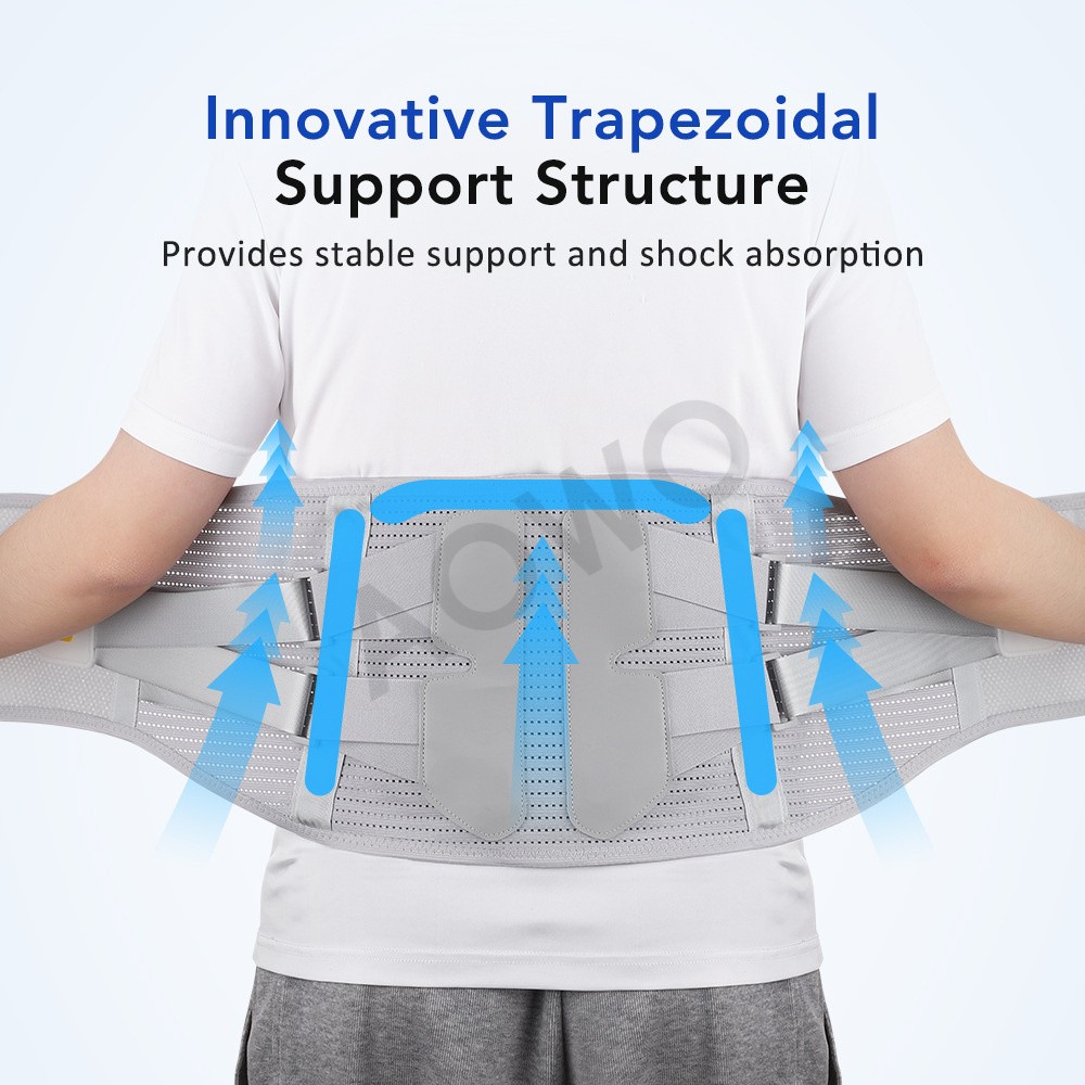 Medical-Grade Lumbar Support Belt for Back Pain Relief with Steel Plates、M-XXL