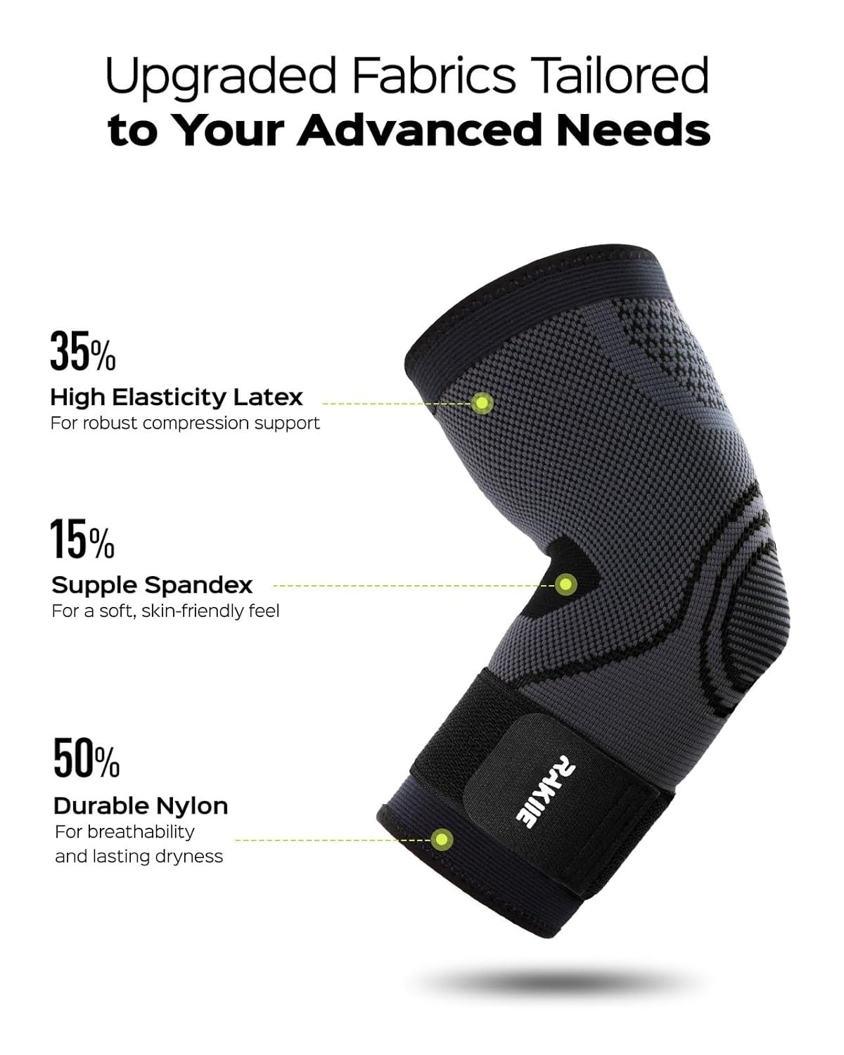 Elbow Support Brace for Men and Women 2 Pack L Elbow Compression Sleeve Elbow B.