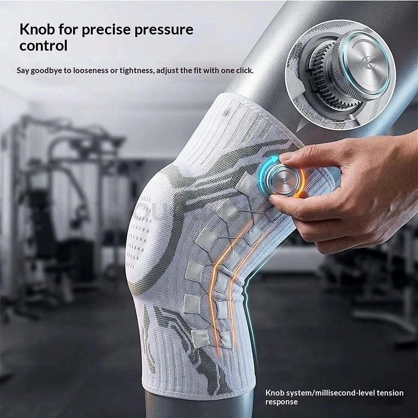 Knee Brace Adjustable Knob Compression Sleeve Joint Meniscus Arthritis Men Women