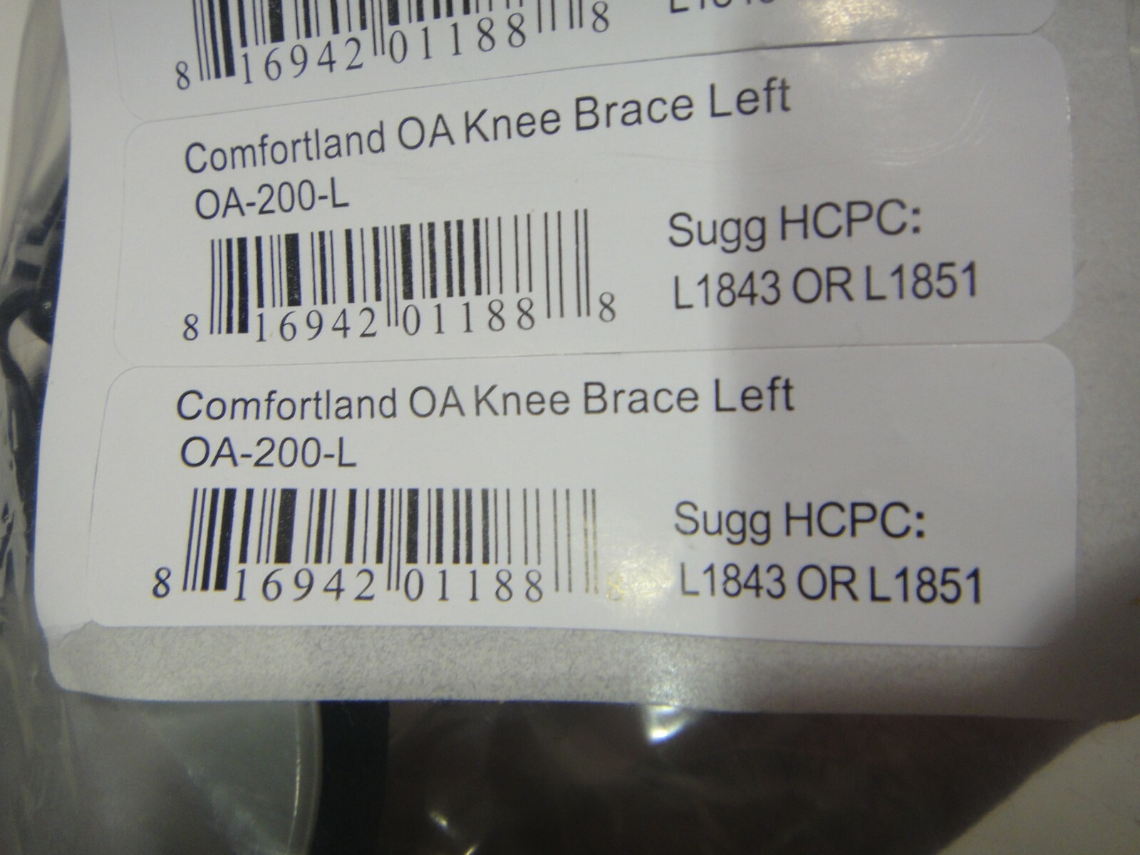 Comfortland OA-200-Left Knee Brace.Universal Size L1843 / L1851