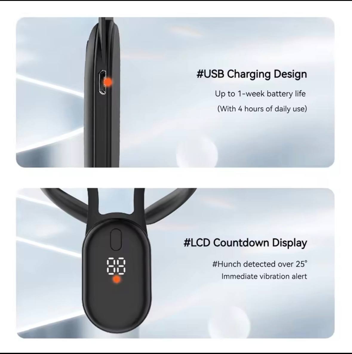 Back Straightener with Smart Vibration Reminder Intelligent Posture Trainer Real