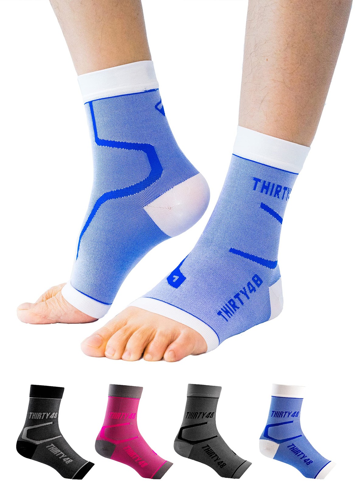 Thirty48 Plantar Fasciitis Compression Socks(1 or 2 Pairs), 20-30 mmHg Foot C…