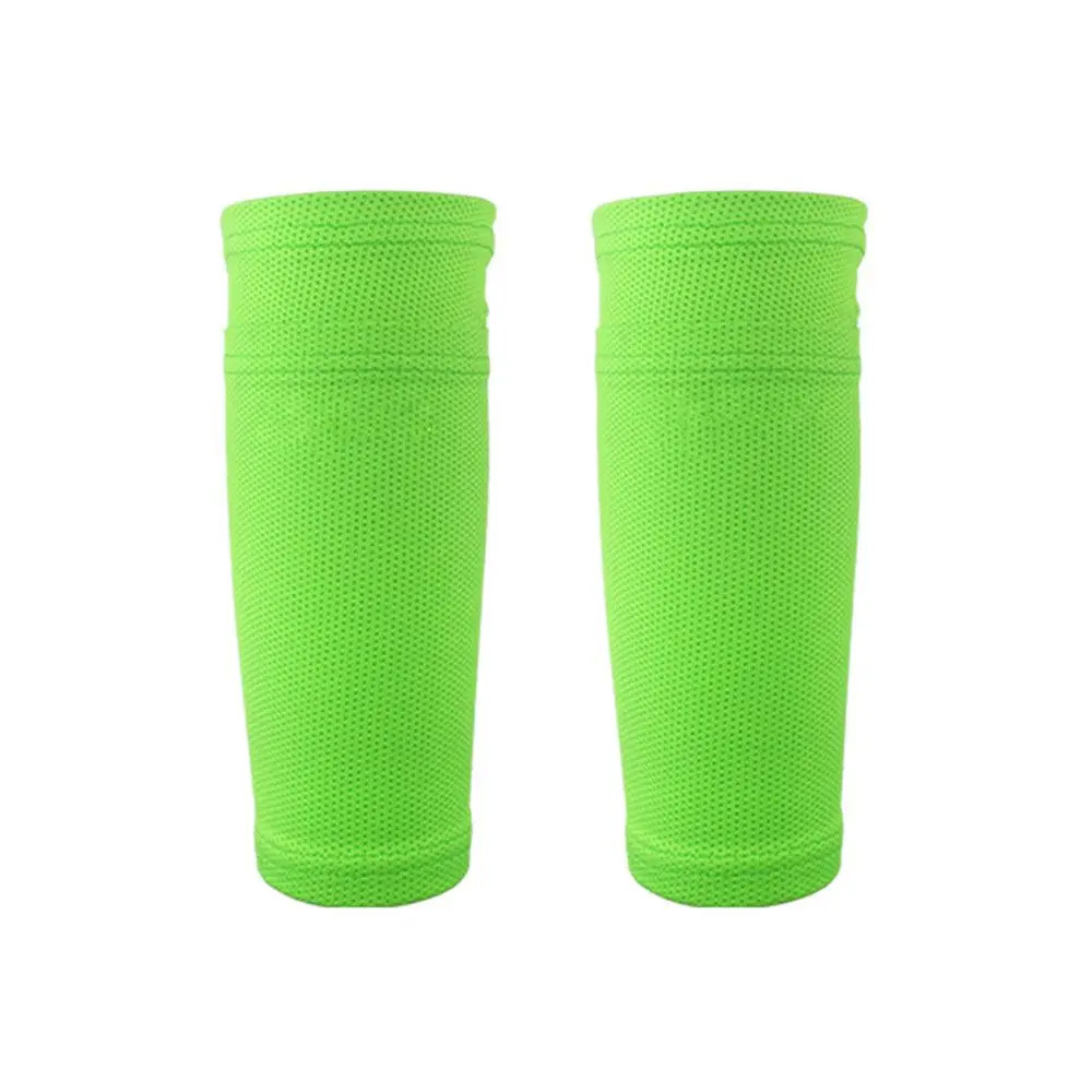 1 Pair Football Shin Pads Socks Guard Sleeves for Kids Boys Men Running Hiking B